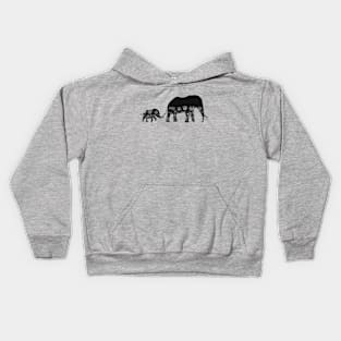 Floral Elephants Kids Hoodie